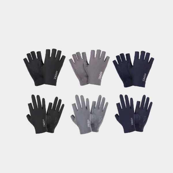 Gants de pêche pour Sport de plein air, 1 paire, écran tactile, équipement de protection fin Anti Uv, gants de course pour moto, antidérapants sur glace, respirants