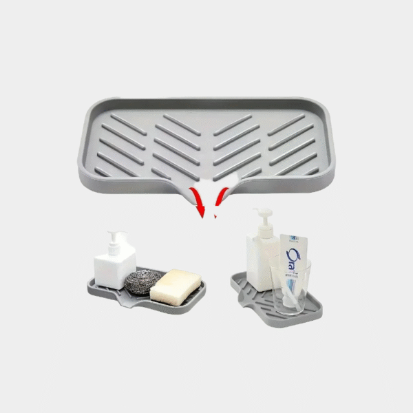 Plateau d'évier de cuisine en silicone Toilettes de salle de bain de style japonais Boîte à savon en silicone sans eau Drain Mat Sink Splash Dry Size Drain Mat